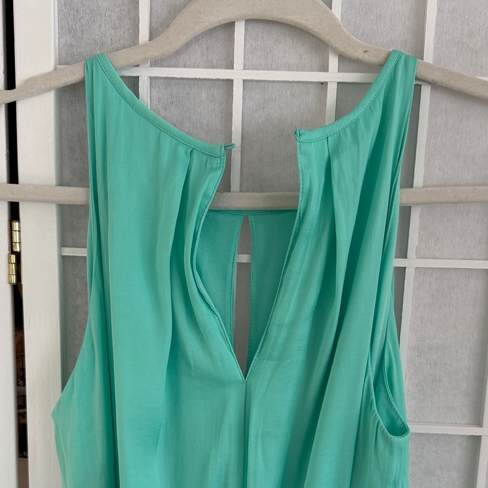 Jennifer Lopez Teal Maxi Dress Tie Waist Size medium - Picture 5 of 6